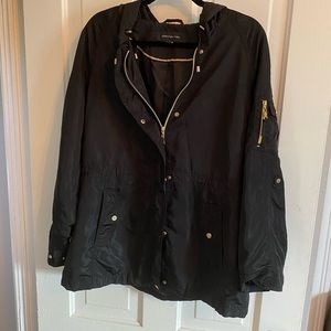 Jones New York black jacket. Gold accents.